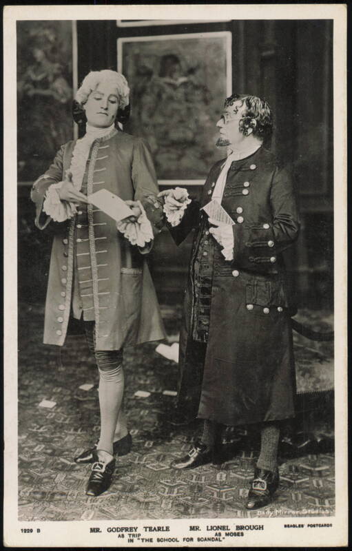 Godfrey Tearle & Lionel Brough in The School for Scandal