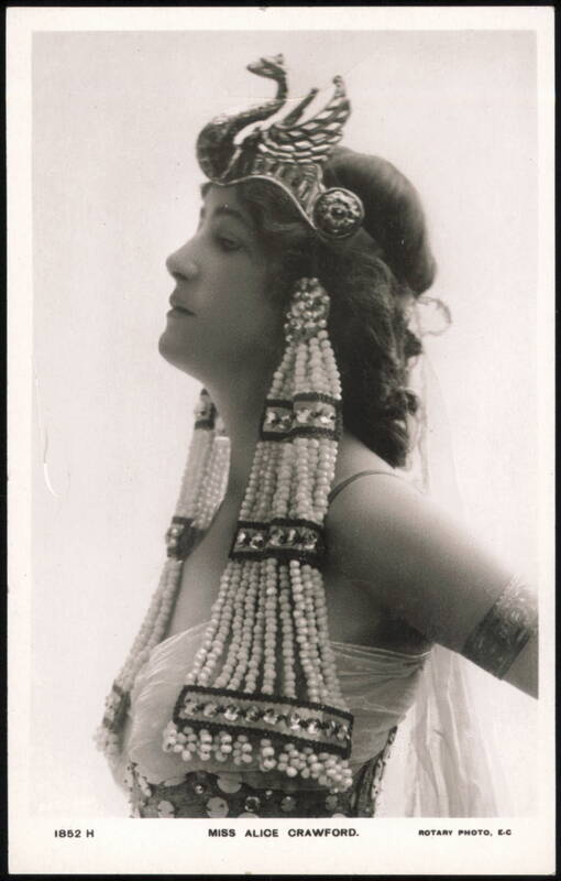 Miss Alice Crawford in Elaborate Stage Costume