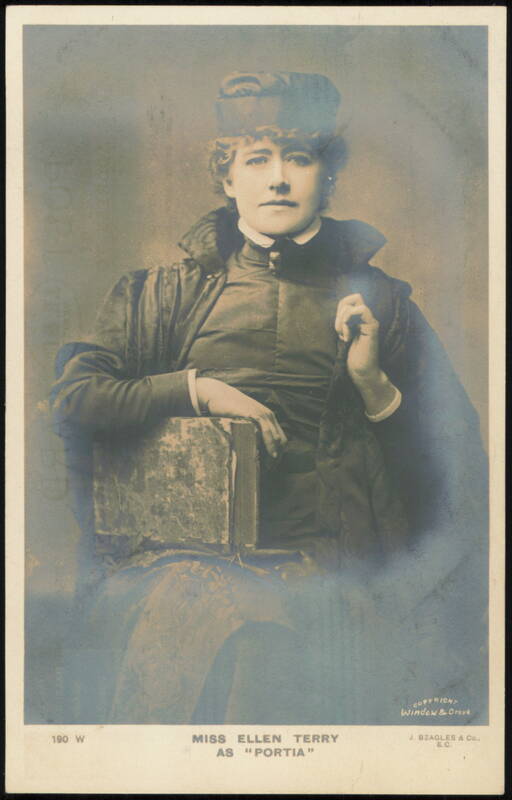 Ellen Terry as Portia in The Merchant of Venice Window & Grove