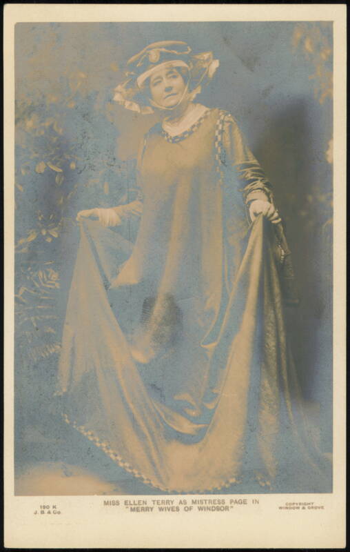 Ellen Terry as Mistress Page in Merry Wives of Windsor