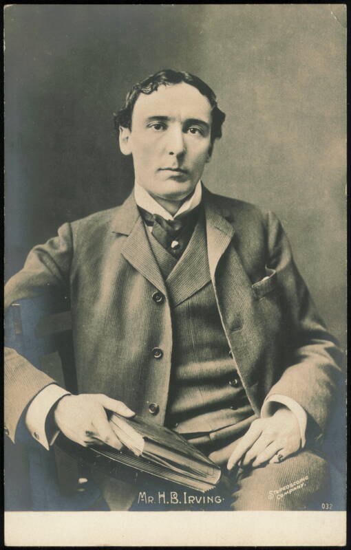 H. B. Irving Seated Studio Portrait Holding a Book
