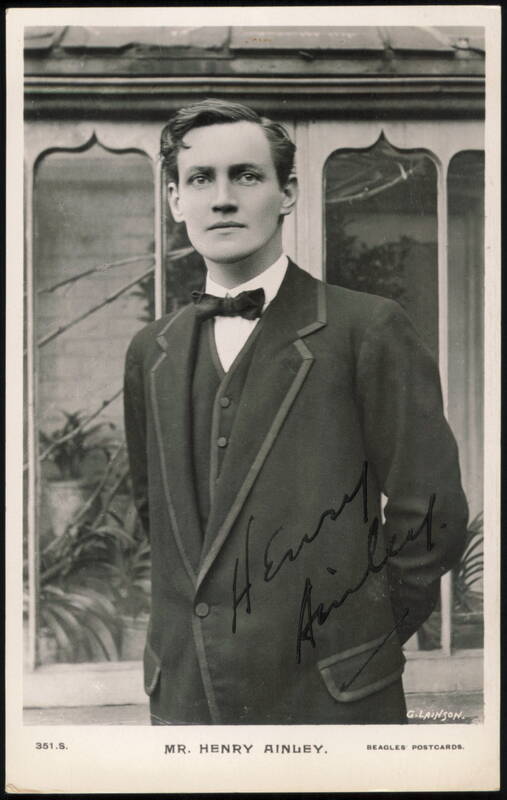 Henry Ainley Portrait in Suit and Bow Tie