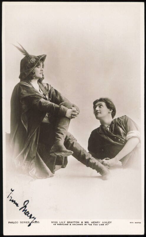 Lily Brayton & Henry Ainley in As You Like It