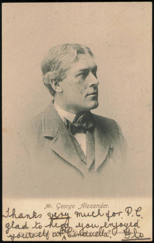 Mr. George Alexander British Stage Actor Portrait