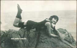 Mack Sennett Comedies Bathing Beauty on Rocks by Evans Arcade Card