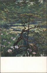 Clearing After Rain by Jutaro Kuroda, Irises & Pond Postcard