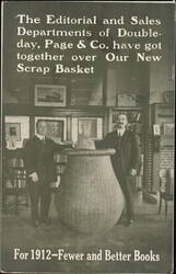 Doubleday, Page & Co. Giant Scrap Basket for 1912 Postcard