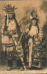 Old Sampson and His Squaw - AYP Exposition Seattle 1909 Postcard