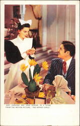 Judy Garland & John Hodiak in The Harvey Girls Fred Harvey Postcard