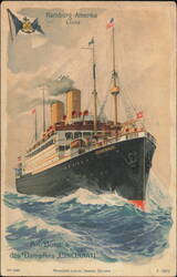 Hamburg-Amerika Linie Dampfer Cincinnati Ocean Liner Postcard