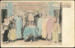 Chinese Schoolmaster and His Pupils Postcard