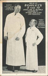 Bradley's 5 & 10 Tallest & Shortest Bartenders Postcard