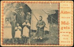 The Original Aztec Indian Midgets from Old Mexico Postcard