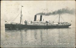 S.S. Governor, Pacific Coast Steamship Co. Postcard