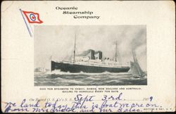 Oceanic Steamship Company 6000 Ton Steamer Postcard