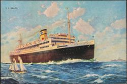 S.S. Brazil American Republics Liner Moore-McCormack Postcard
