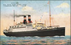 NYK Line S.S. Taiyo Maru Ocean Liner Passenger Ship Postcard