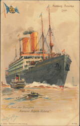 Hamburg-Amerika Linie Dampfer Kaiserin Auguste Victoria Postcard