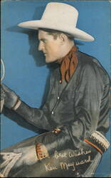 Western Star Ken Maynard with Facsimile Signature Postcard
