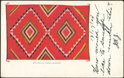 Navajo Indian Blanket Geometric Pattern Postcard