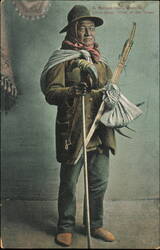 Little Bear, Chief of the Crees, Modern Curio Peddler Postcard