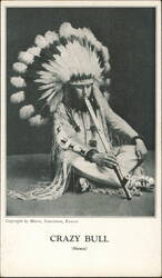 Crazy Bull (William Jacobs), Sioux Soldier & Athlete Postcard