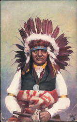 Chief White Swan, Yankton Sioux Indian Chiefs Postcard