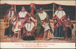 Chief Iron Tail & Family, Buffalo Bill's Wild West Postcard