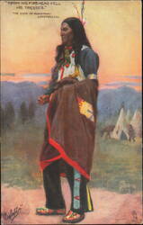 Hiawatha 'From His Forehead Fell His Tresses' Tuck 9011 Postcard
