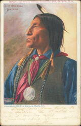 Chief Wolf Robe, Cheyenne - F. A. Rinehart Portrait Postcard