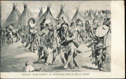 Indian War Dance at Buffalo Bill's Wild West Postcard