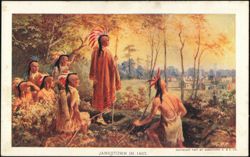 Jamestown in 1607, 1907 Jamestown Exposition Souvenir Postcard