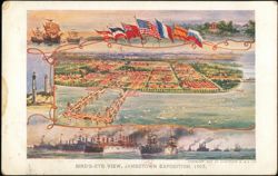 Bird's-Eye View, Jamestown Exposition 1907 Postcard