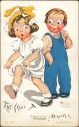 Katharine Gassaway Comic Art Children Chestnuts Teacher Postcard