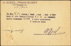 1902 Austrian Correspondenz-Karte, H. Roedl, Praha-Bubny Postcard