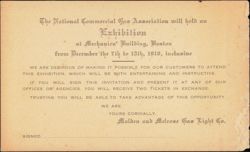 National Commercial Gas Exhibition Mechanics' Building Postcard