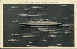 RMS Queen Mary Maiden Voyage Arrival in New York Postcard