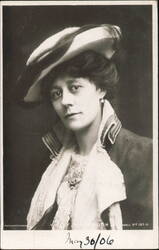 Violet Vanbrugh Portrait in Hat Postcard