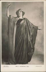Mrs H. Beerbohm Tree in Classical Theatrical Costume Postcard