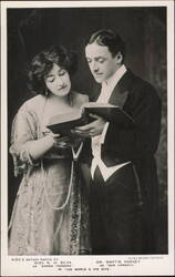 Martin Harvey & N. de Silva in The World & His Wife Postcard