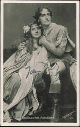 Basil Gill & Nora Kerin as Ferdinand & Miranda, The Tempest Postcard