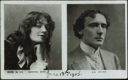 Dorothea Baird and H. B. Irving Postcard