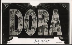 'Dora' Name Collage with Actresses, Rotary Photo 755 A Postcard
