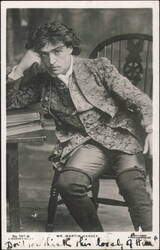 Mr. Martin Harvey as Sydney Carton in The Only Way Postcard
