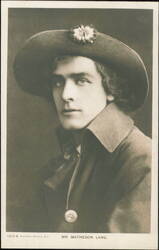 Matheson Lang in Costume with Cockade Hat Postcard