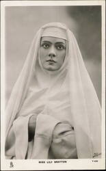 Lily Brayton in Nun's Habit Postcard