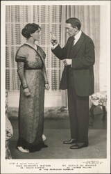 Henrietta Watson & Gerald Du Maurier, The Perplexed Husband Postcard