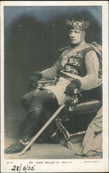 Lewis Waller as King Henry V in Shakespeare's Henry V Postcard