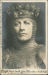 Lewis Waller as King Henry V in Shakespeare's Henry V Postcard