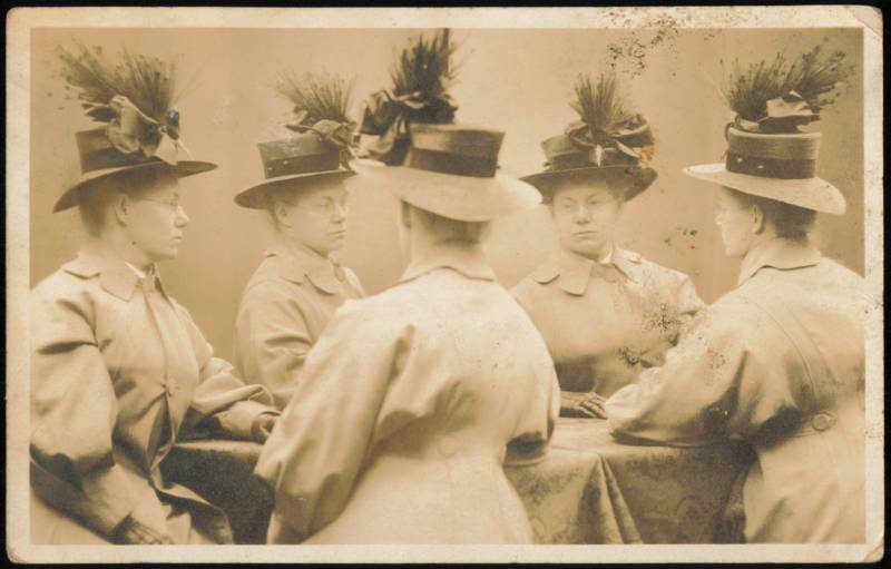 Myers Cope Five-Way Mirror Trick Studio Portrait Woman in Hat Atlantic City New Jersey